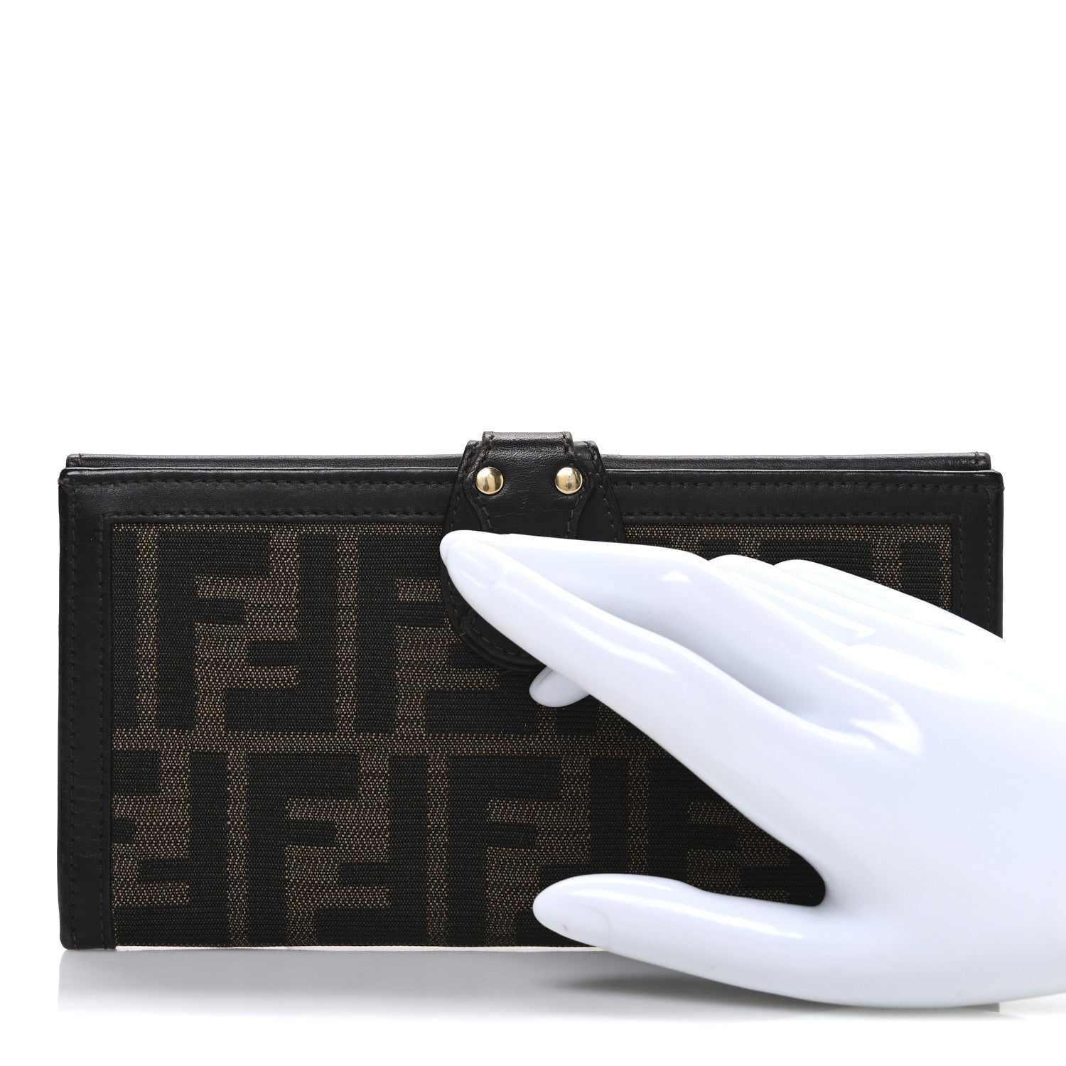 Fendi Zucca Continental Wallet Tobacco 2 of 8
