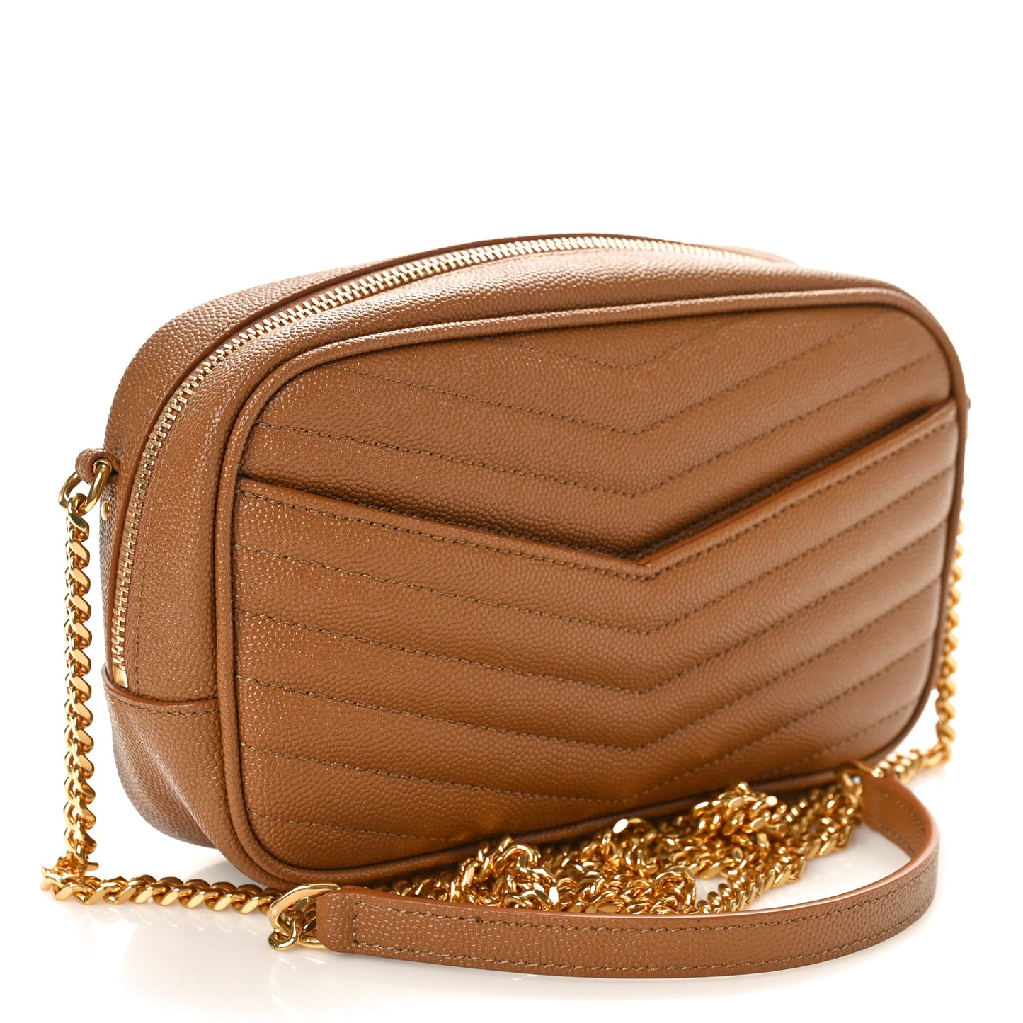 Grain De Poudre Matelasse Monogram Mini Lou Camera Bag Dark Natural