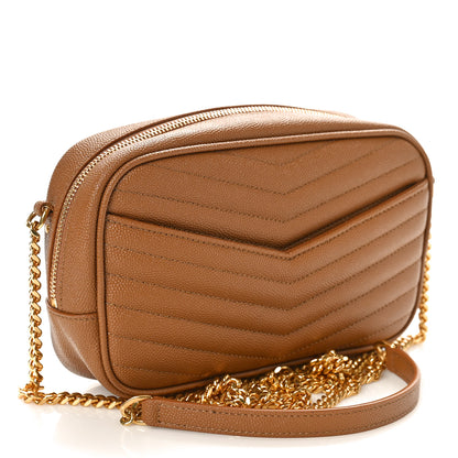 Saint Laurent Grain De Poudre Matelasse Monogram Mini Lou Camera Bag Dark Natural 3 of 11