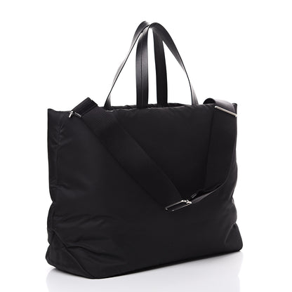 Prada Tessuto Nylon Soft Calfskin Tote Black 2 of 9
