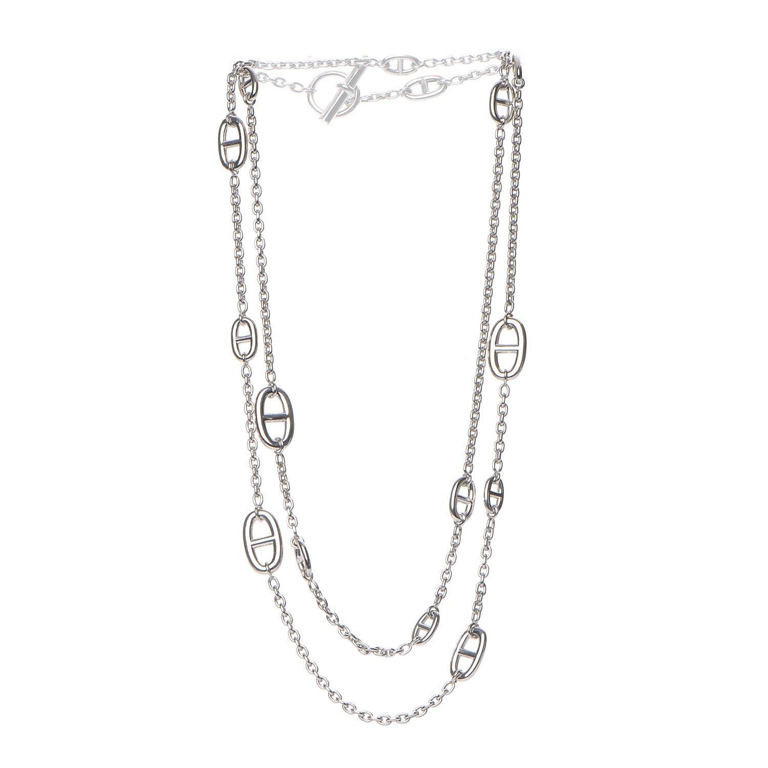 Hermes Sterling Silver Farandole Necklace 120 3 of 8