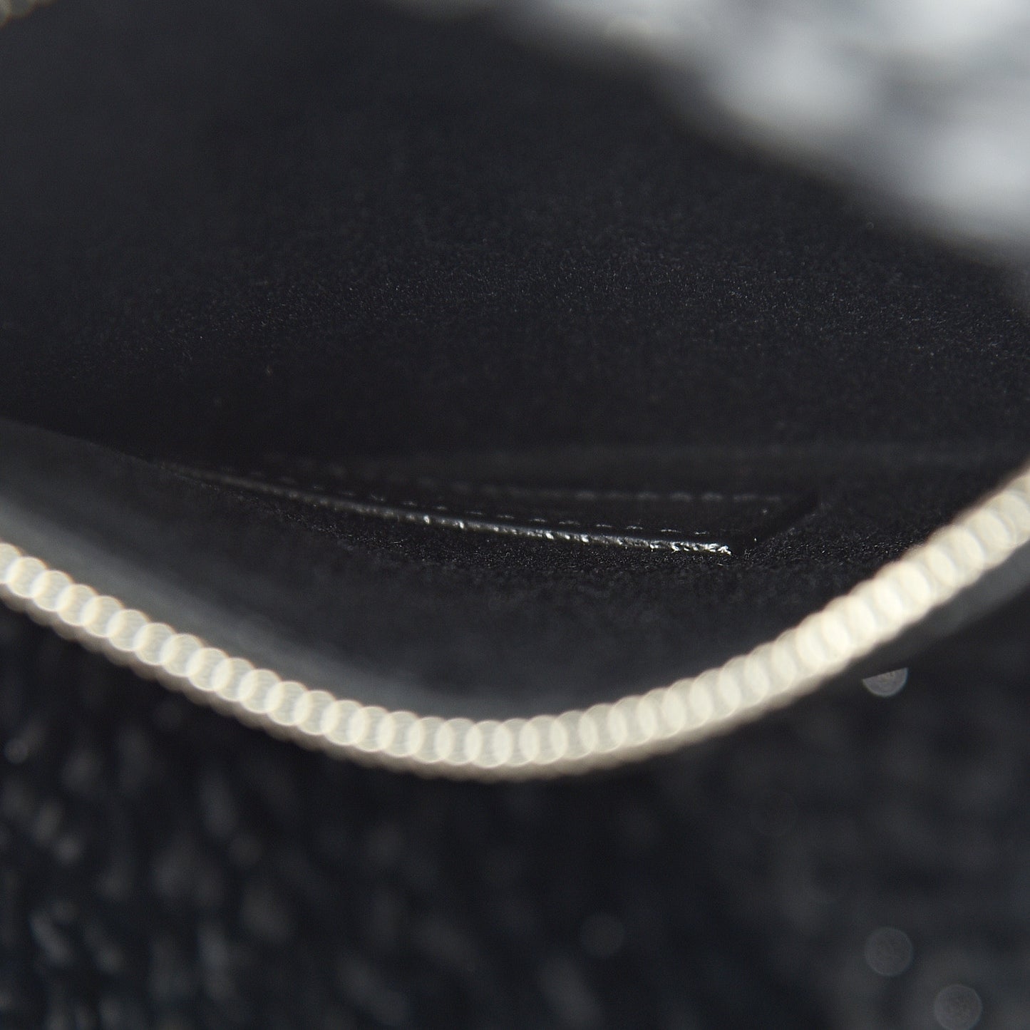 Raffia Calfskin Small Panier Tote Black
