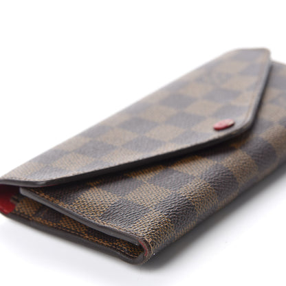 Louis Vuitton Damier Ebene Josephine Wallet Red 7 of 11