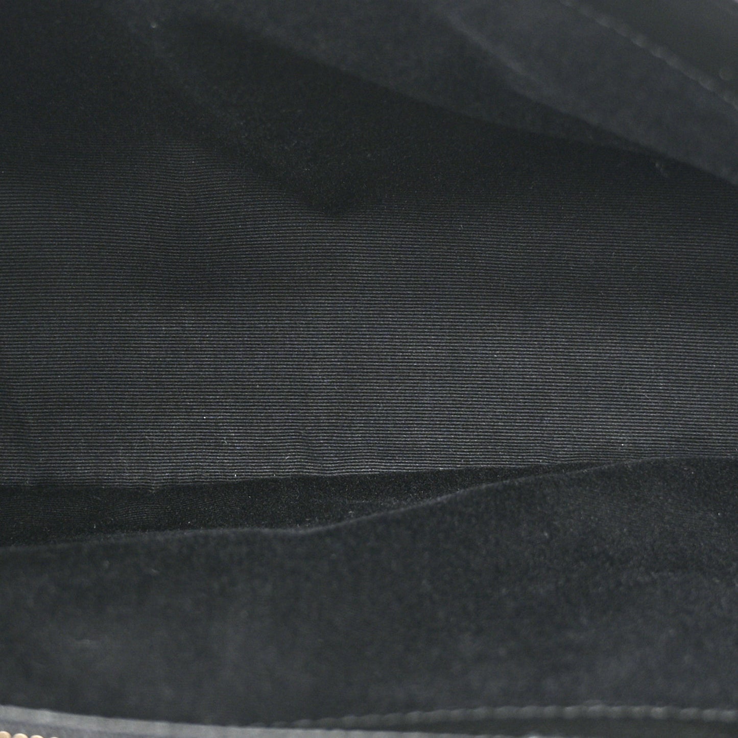 Sheepskin Matelasse Chevron Monogram Large College Satchel Black