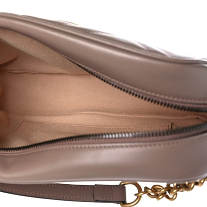 Gucci Calfskin Matelasse Small GG Marmont Chain Shoulder Bag Porcelain Rose 5 of 9