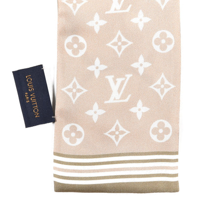 Louis Vuitton Silk Monogram Marbles Classic Bandeau Kaki Beige White 3 of 4