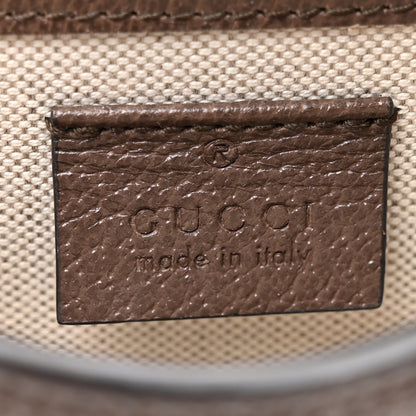 Gucci Monogram Jumbo GG Textured Dollar Calfskin Mini Horsebit 1955 Crossbody Bag Camel Ebony New Acero 6 of 12