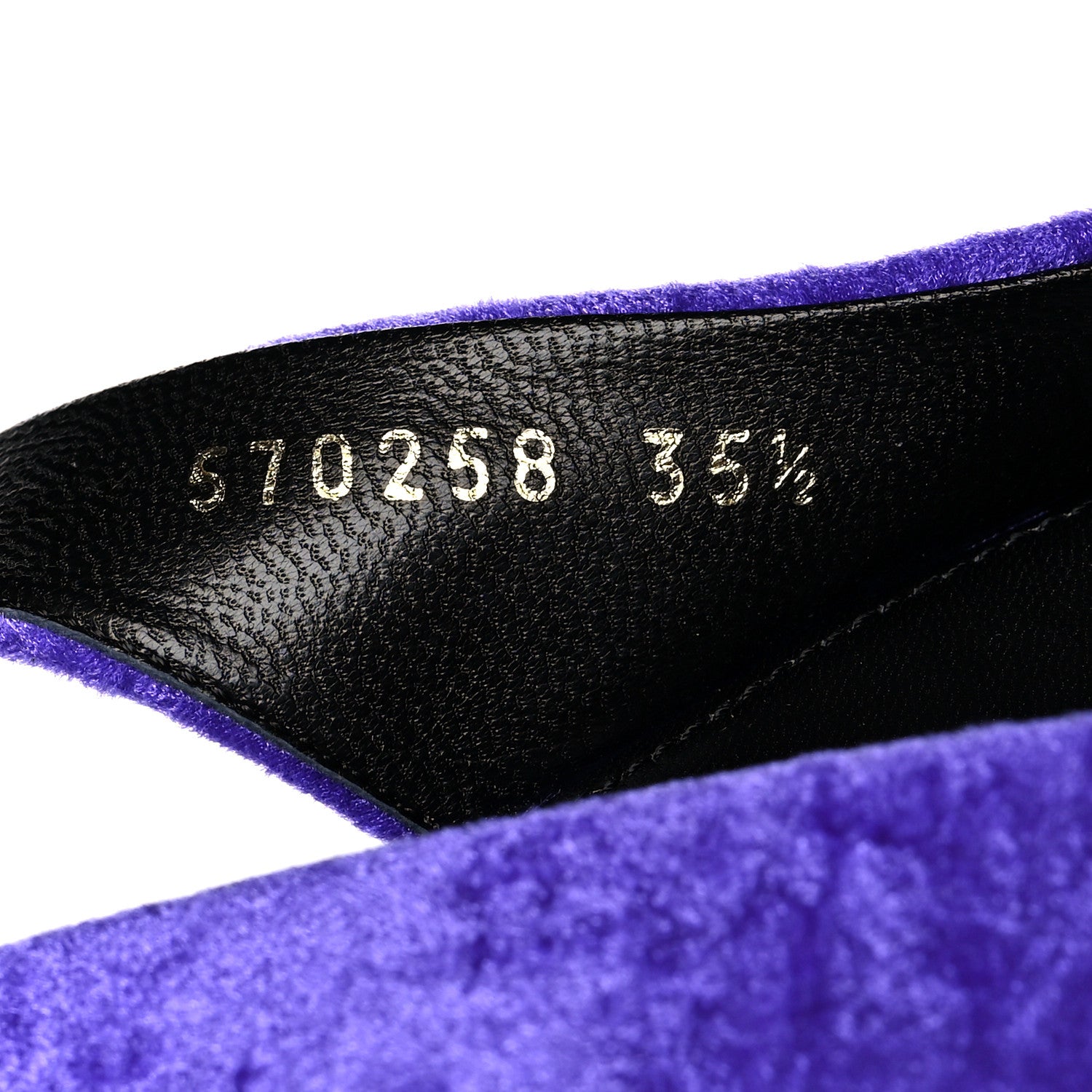 Balenciaga Crushed Velvet Crystal BB Knife Pointy Toe Slingback Flats 36.5 Purple 6 of 8