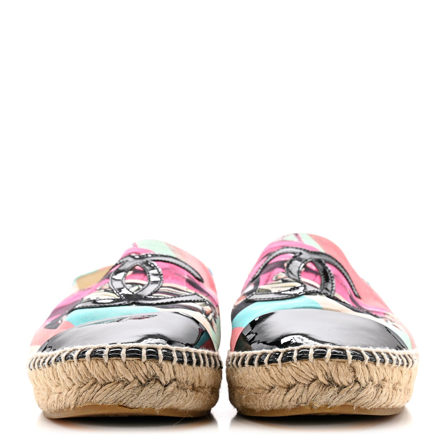Fabric Patent CC Espadrilles 38 Multicolor Black
