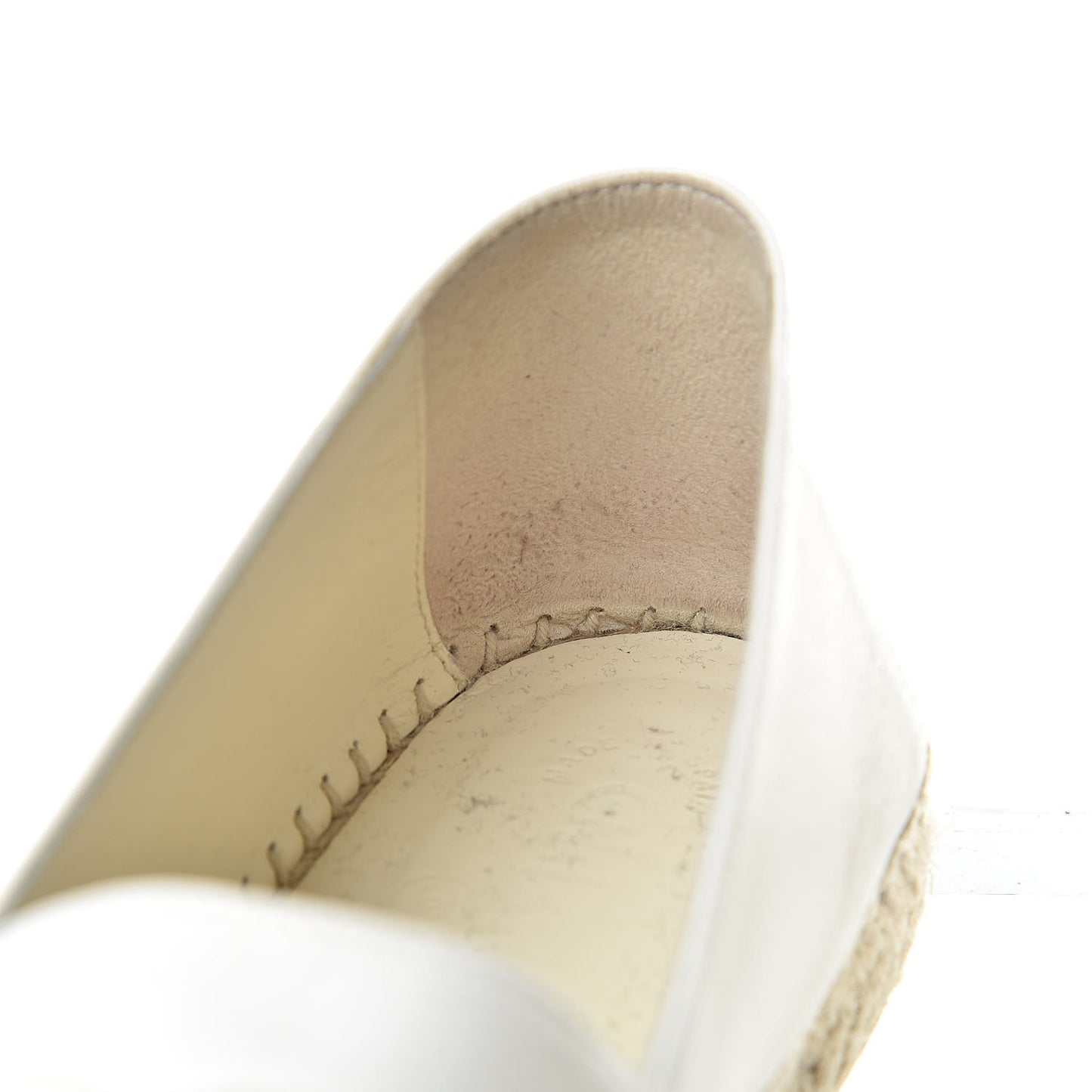Lambskin CC Espadrilles 41 White
