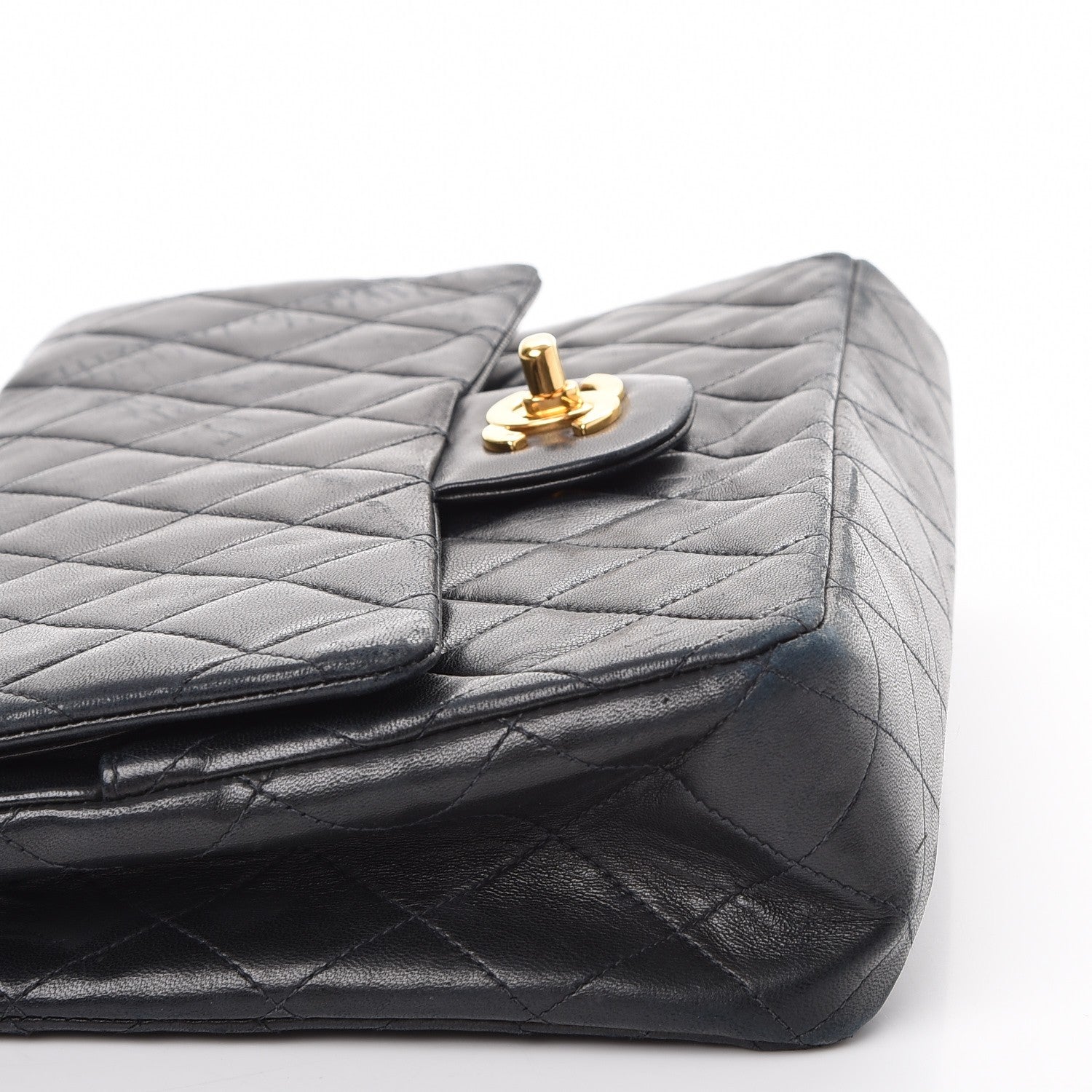 Chanel Lambskin Quilted Medium Double Flap Black 11 of 16