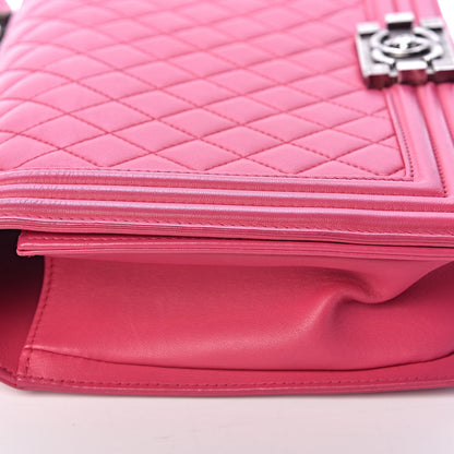 Chanel Lambskin Quilted New Medium Boy Flap Pink 15 of 16