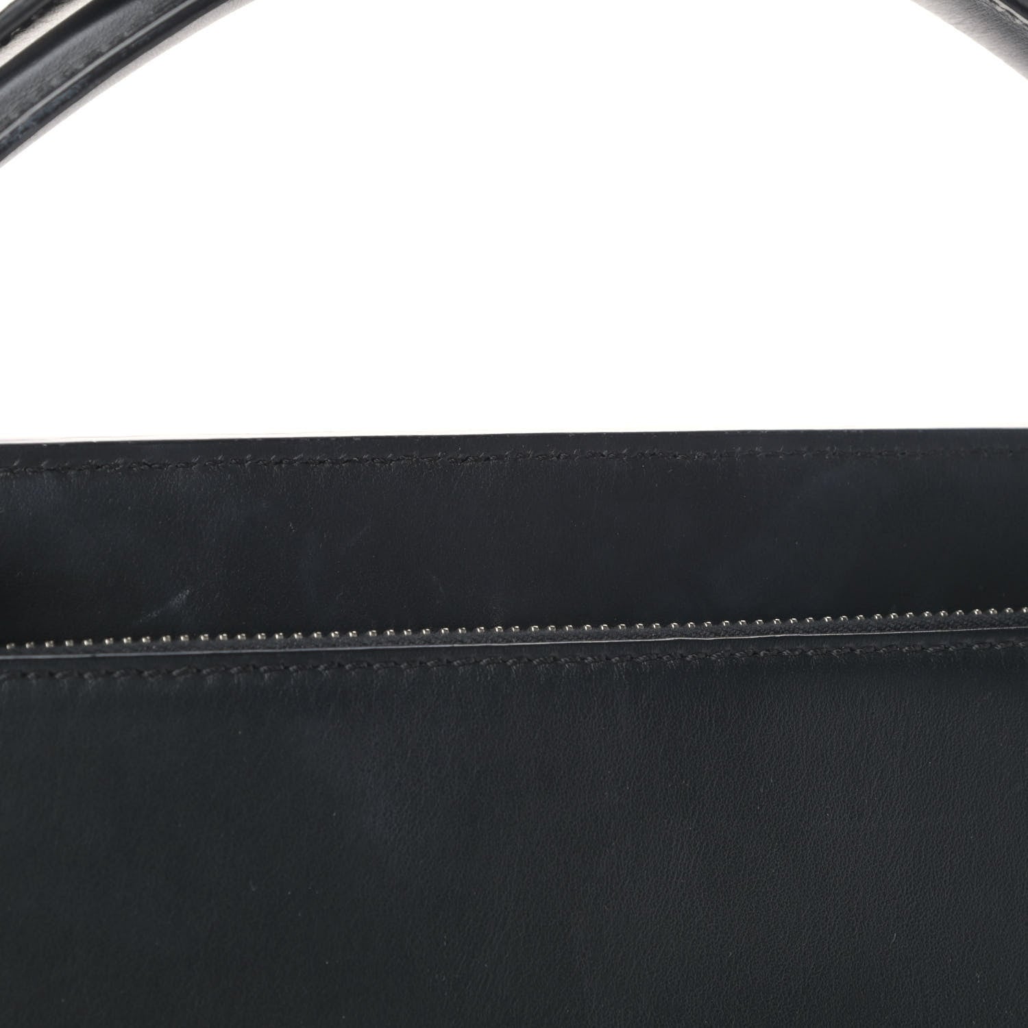Fendi Vitello Baltico Dolce DotCom Satchel Black Blue Royal 7 of 7