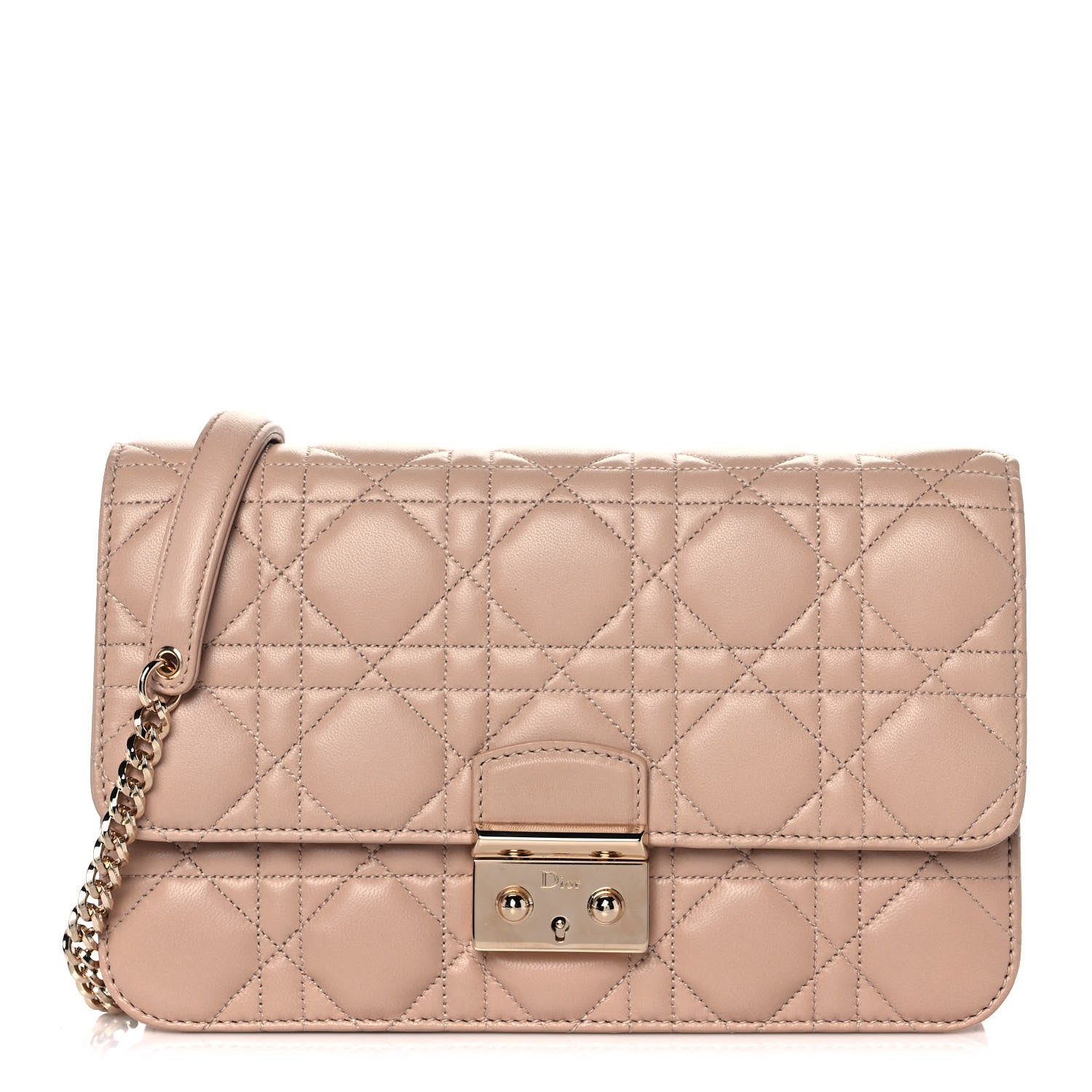Christian Dior Lambskin Cannage Miss Dior Promenade Pouch Beige 1 of 14