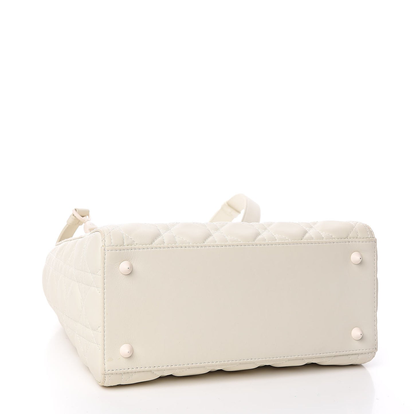 Ultra Matte Calfskin Cannage Medium Lady Dior Latte