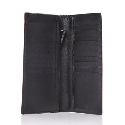 Prada Saffiano Flap Wallet Black 5 of 13
