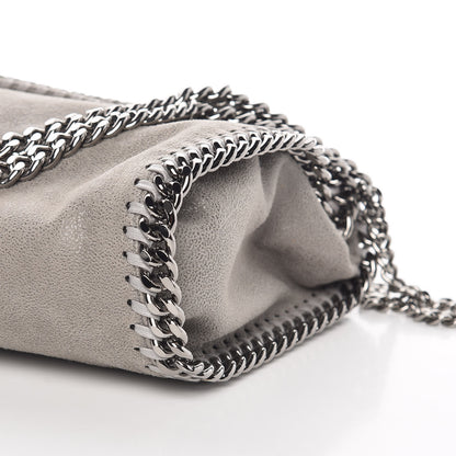 Stella McCartney Shaggy Deer Mini Falabella Fold Over Tote Light Grey 10 of 10