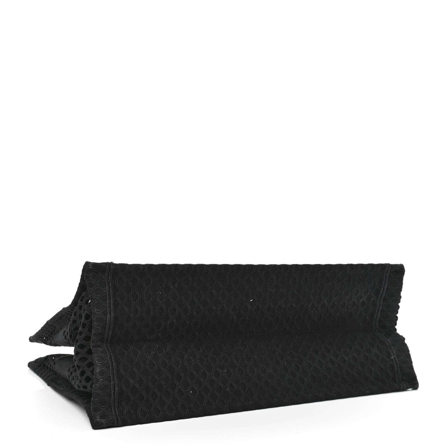 Christian Dior Mesh Embroidered Book Tote Black 4 of 11