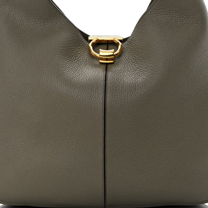 Salvatore Ferragamo Calfskin Margot Hobo Grey 8 of 12