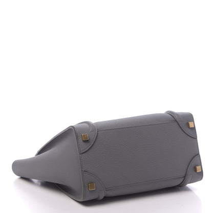 Celine Baby Drummed Calfskin Micro Luggage Kohl 4 of 10