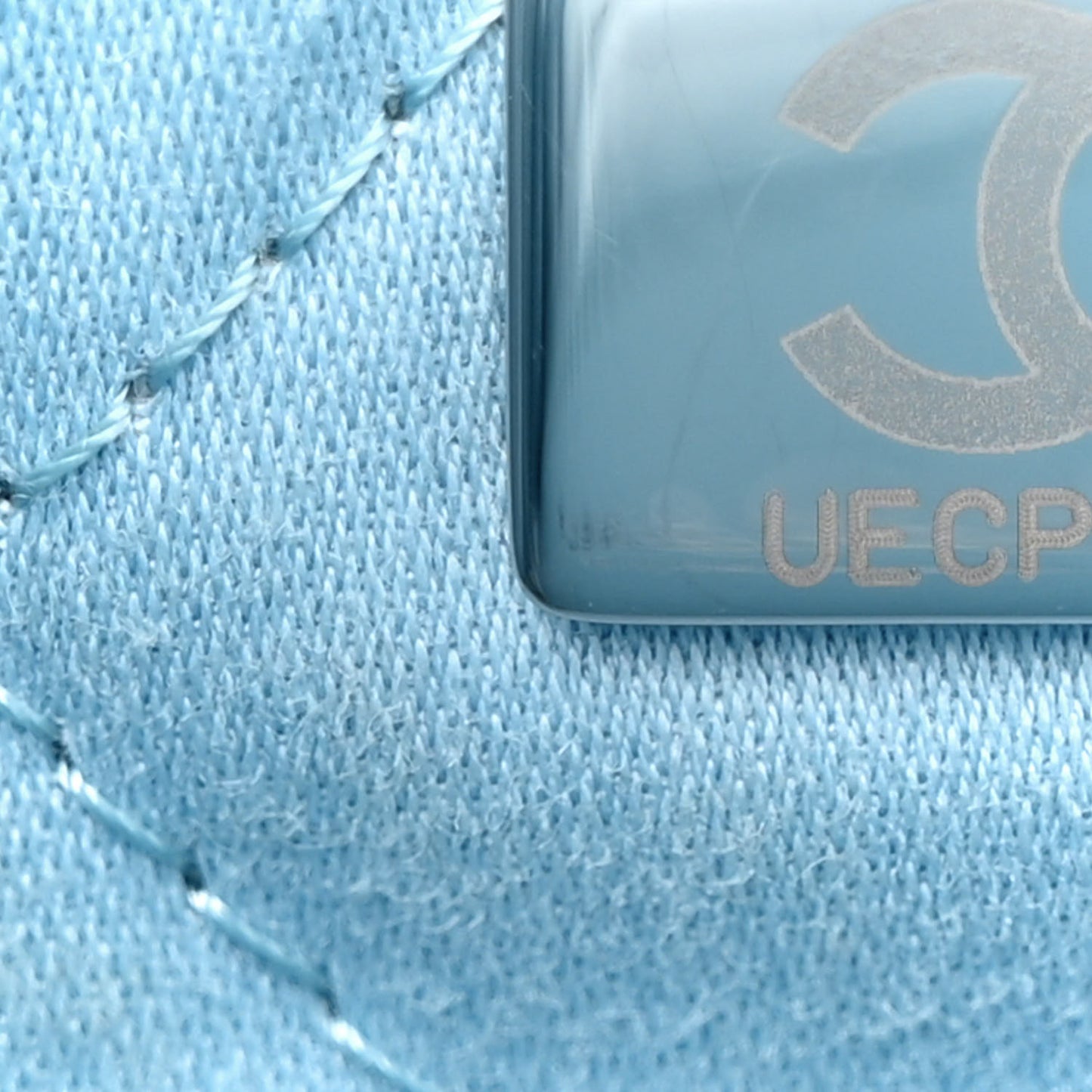 Shiny Calfskin Quilted Mini Chanel 22 Light Blue