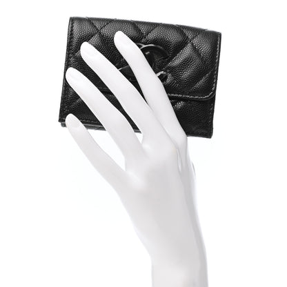 Chanel Caviar Quilted My Everything Small Flap Wallet Black 2 of 8