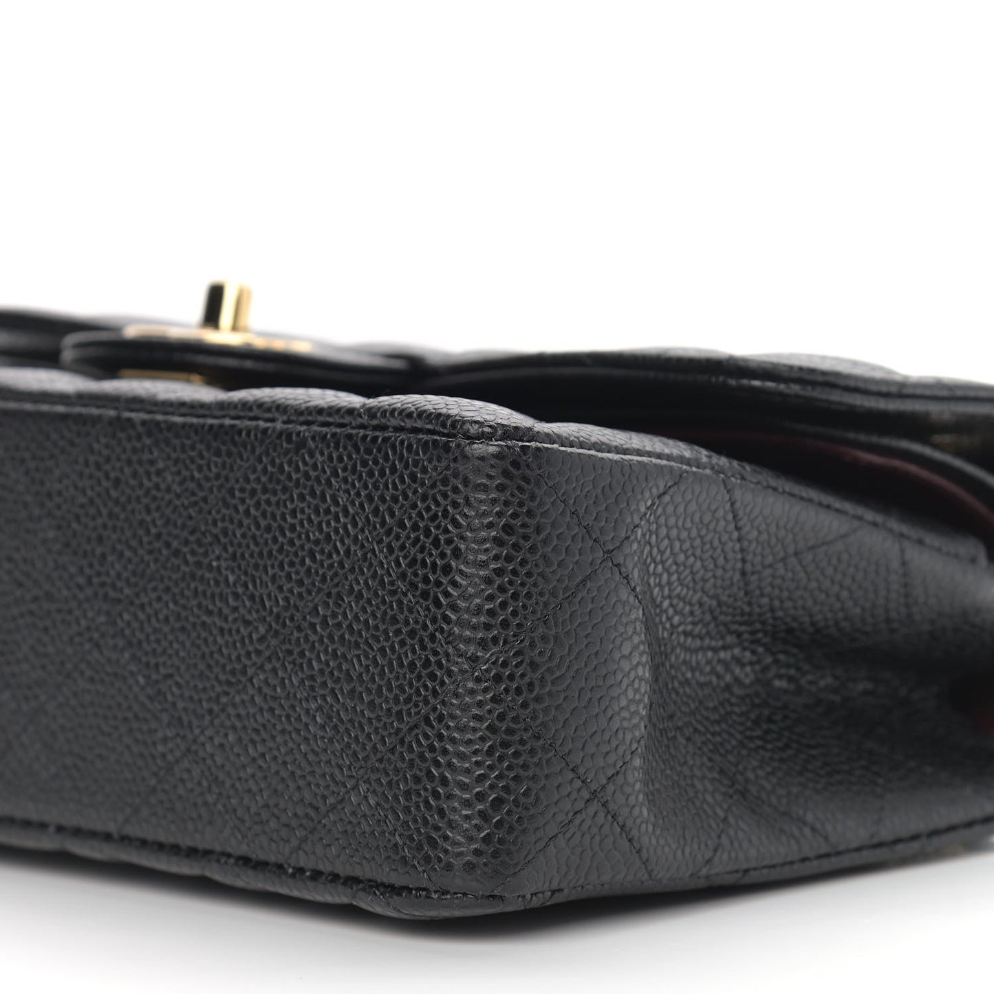 Caviar Quilted Small Double Flap Black