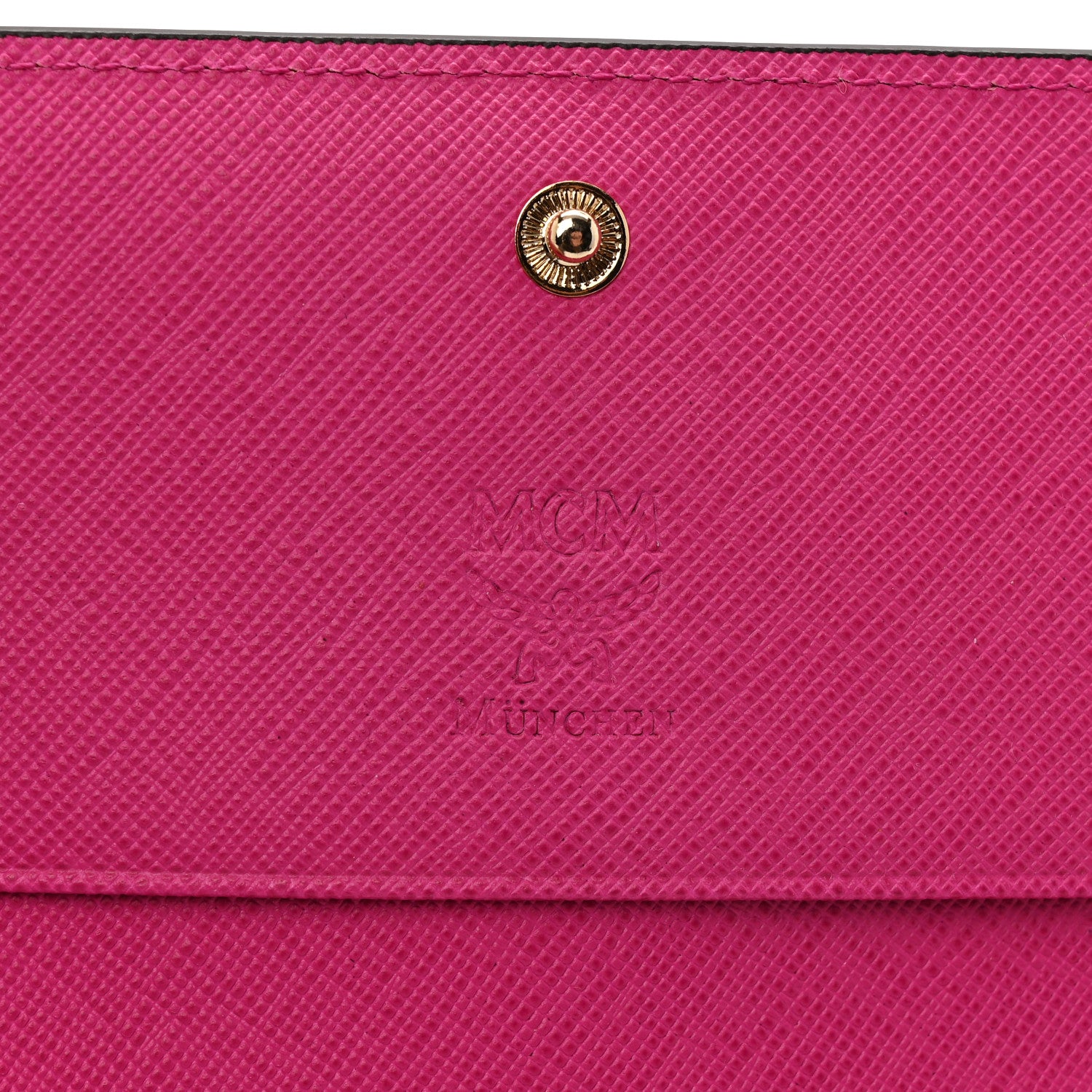 MCM Visetos Love Letter Long Flap Wallet Cognac Pink 7 of 8