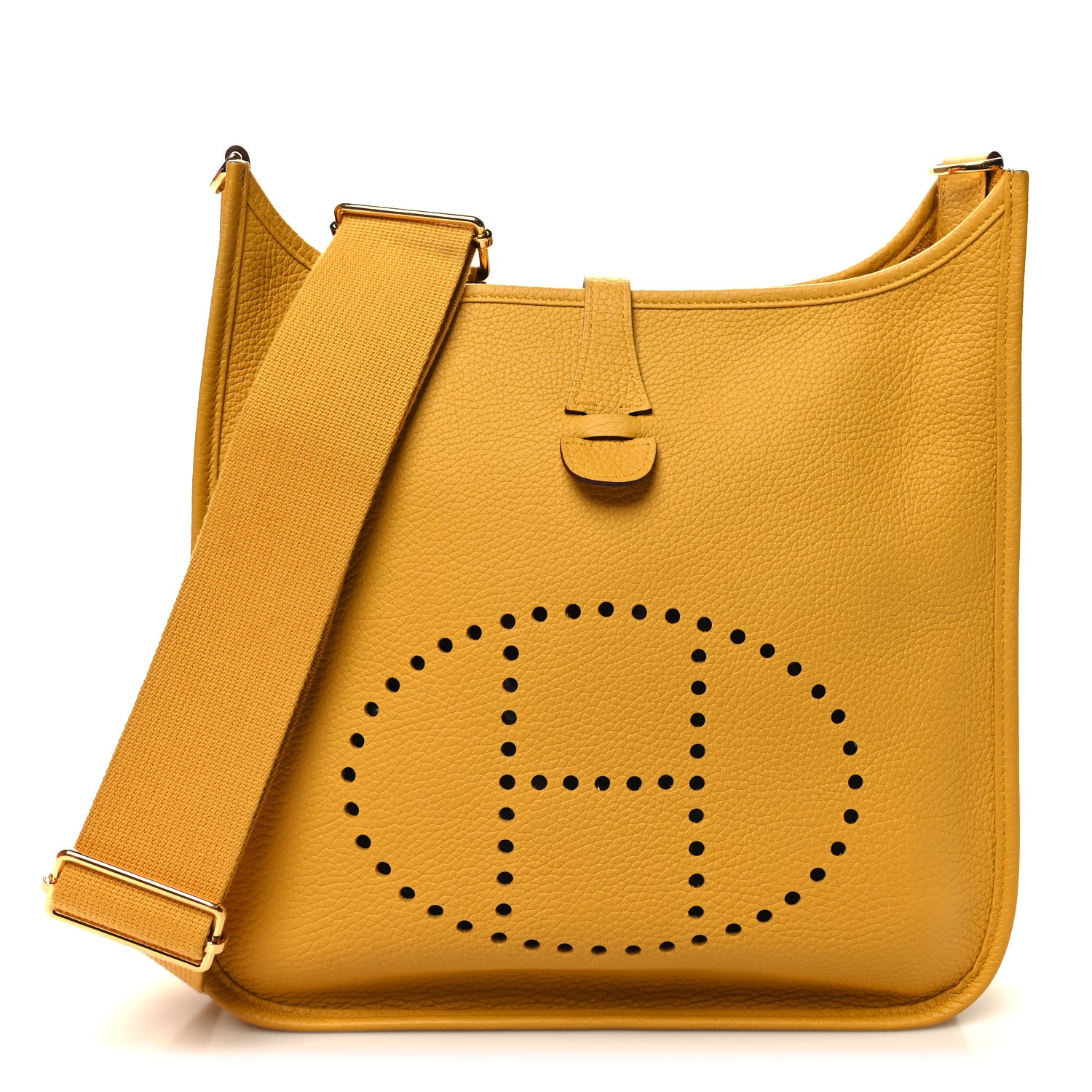 Hermes Taurillon Clemence Evelyne III PM Jaune Ambre 1 of 12
