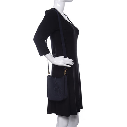 Hermes Taurillon Clemence Evelyne TPM Bleu Nuit 2 of 11