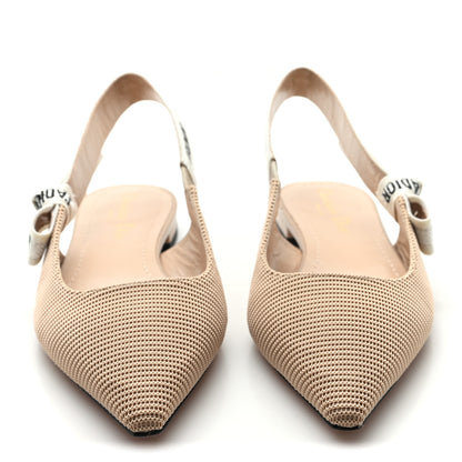 Christian Dior Technical Canvas Ribbon J'Adior Slingback Ballet Flats 36 Powder Nude 3 of 11