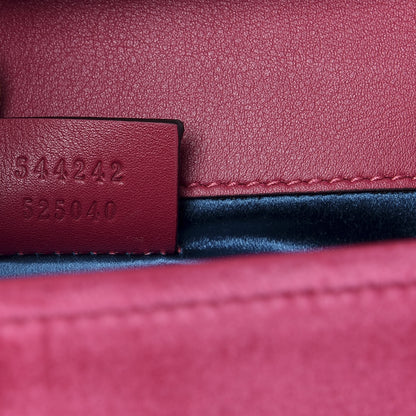 Gucci Velvet Crystal Square G Shoulder Bag Light Raspberry Rose 6 of 10