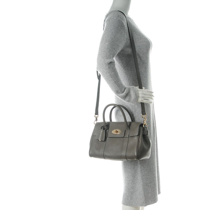 Mulberry Classic Grain Small Bayswater Satchel Mole Grey 2 of 9