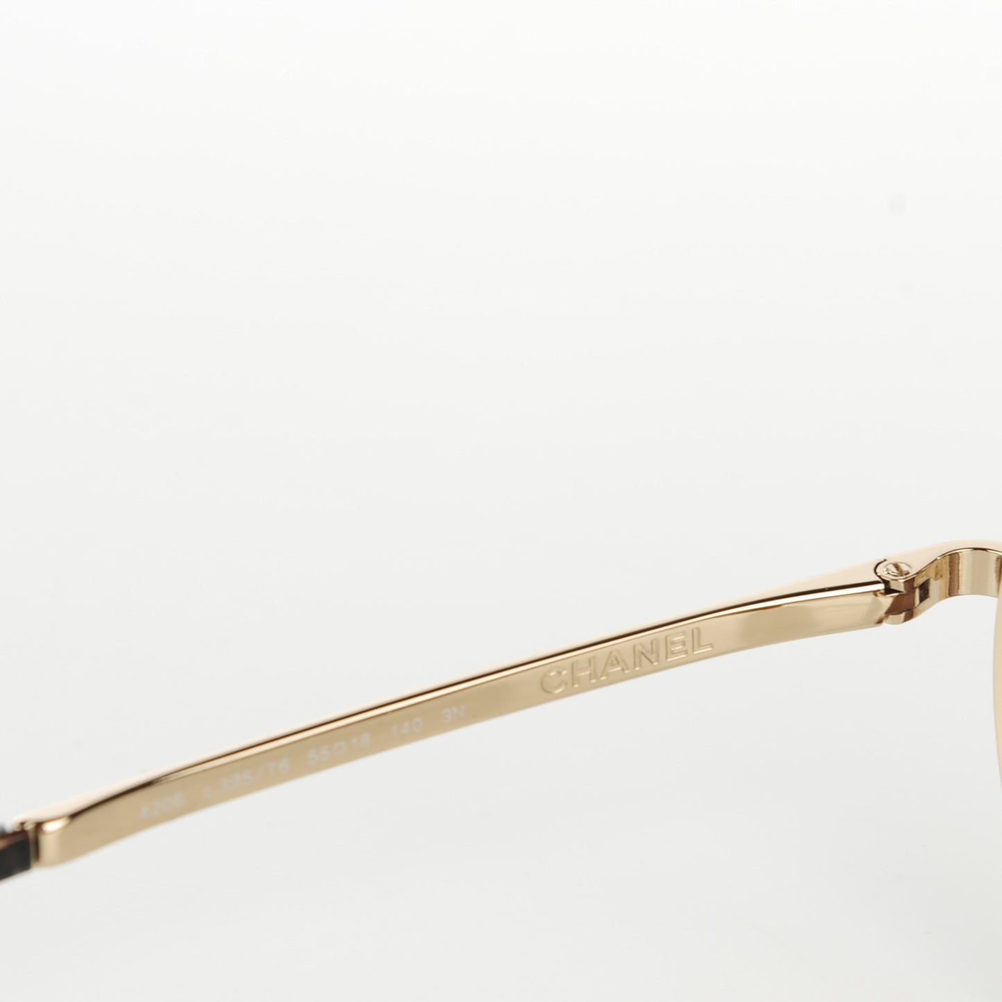 18k Gold Mirror Round Signature Sunglasses 4206 Gold