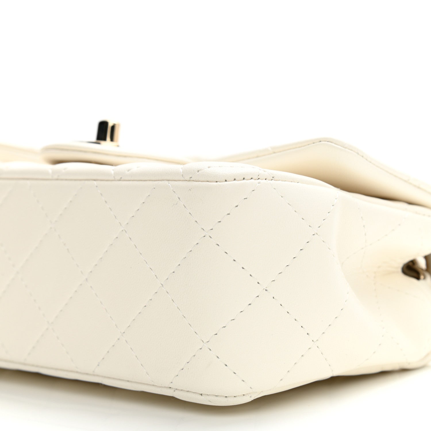 Chanel Lambskin Quilted Mini Rectangular Flap White 10 of 11