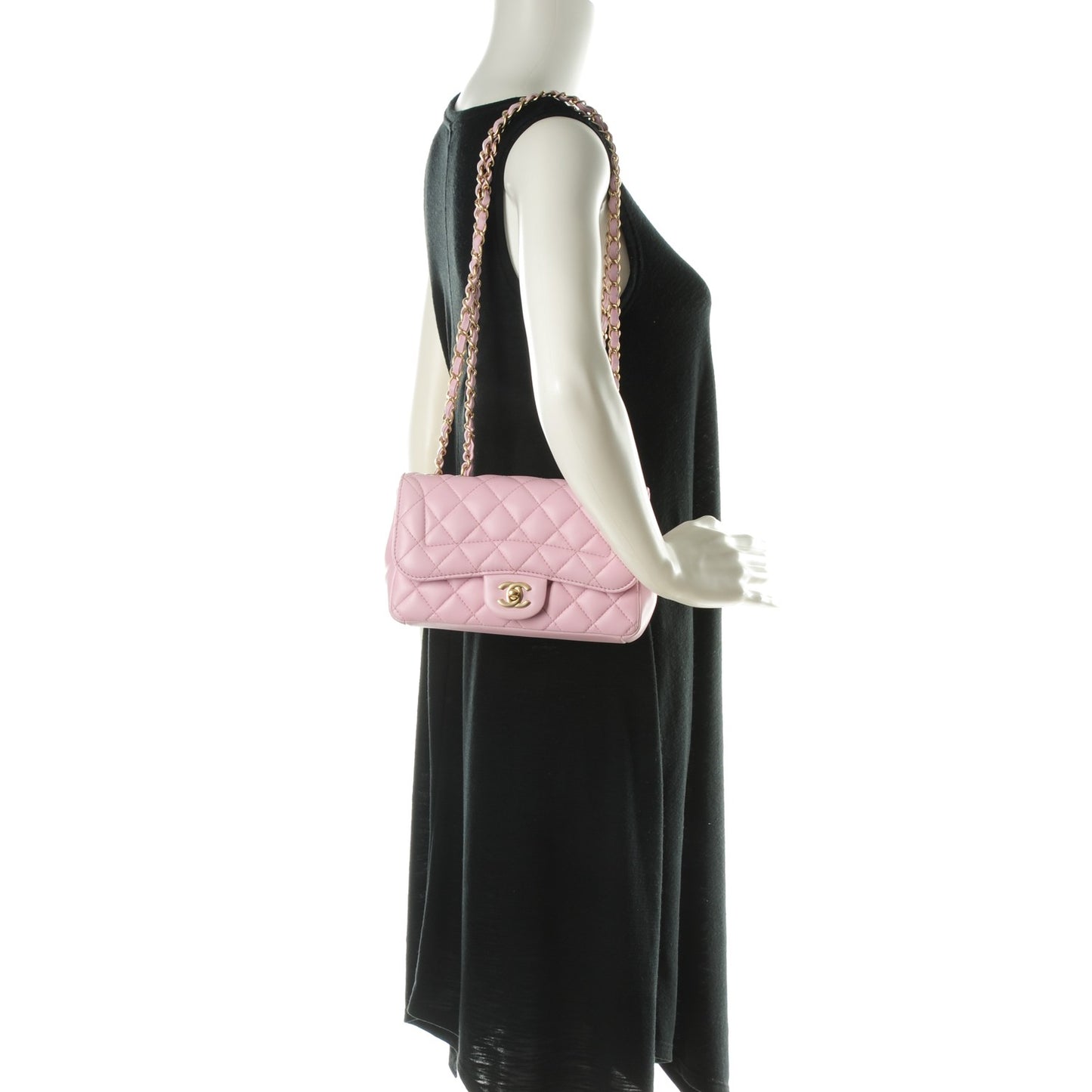 Lambskin Quilted Mini Mademoiselle Chic Flap Pink