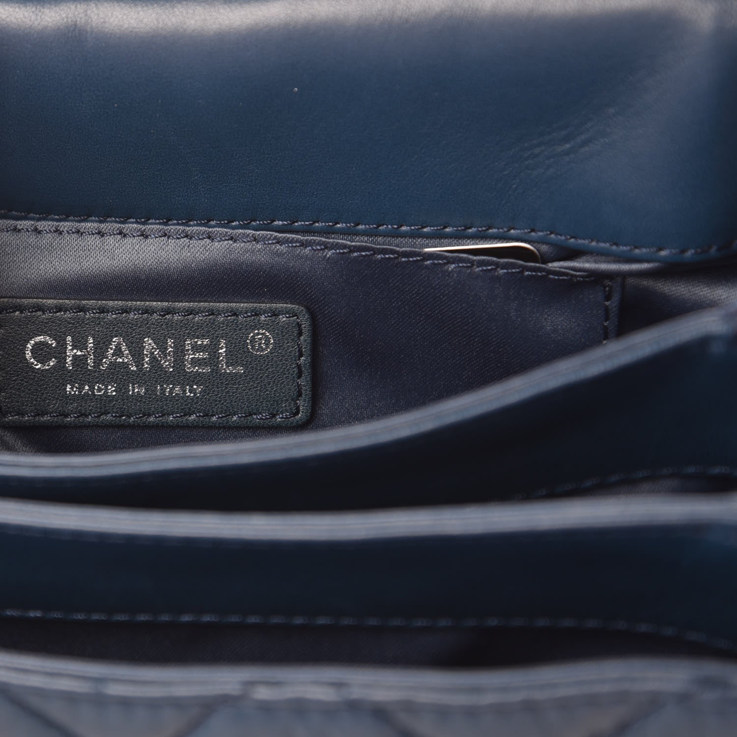 Chanel Lambskin Quilted Accordion Flap Dark Blue 6 of 8
