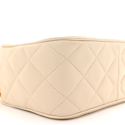 Chanel Lambskin Quilted CC Camera Case Beige 9 of 16