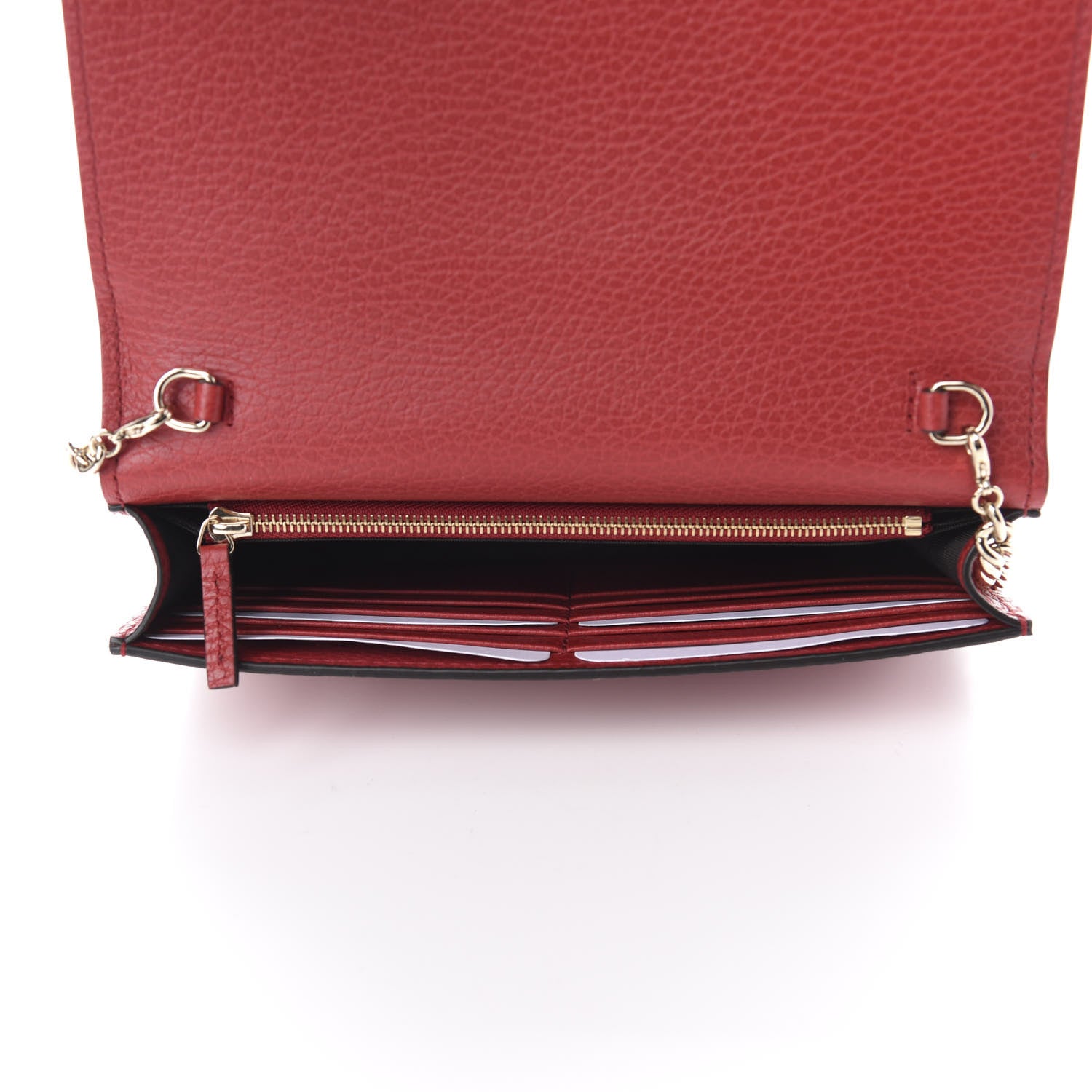 Gucci Dollar Calfskin Medium Betty Chain Wallet Tabasco 5 of 11