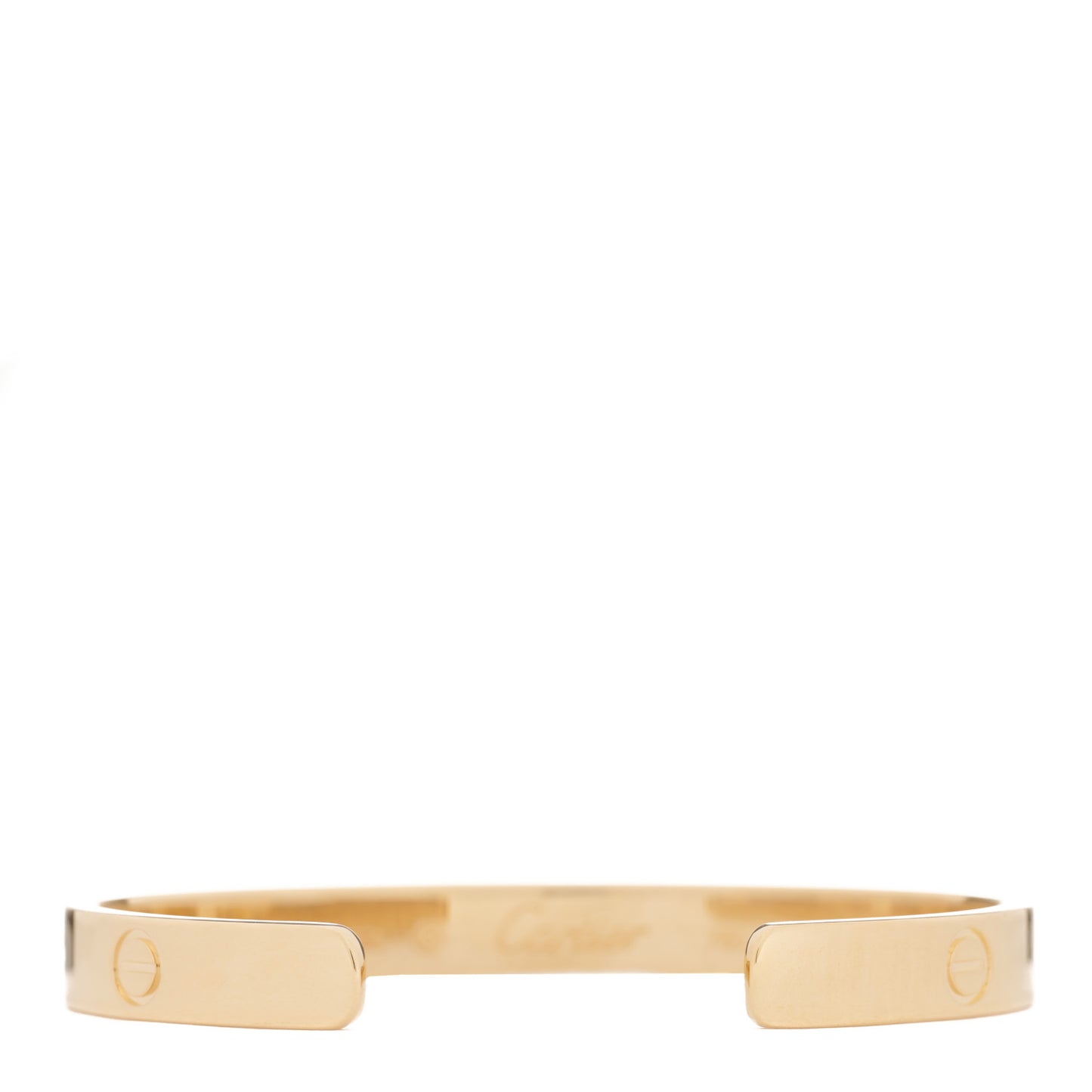 18K Yellow Gold LOVE Cuff Bracelet 16