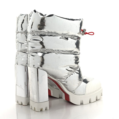 Christian Louboutin Metallic Oriona Lug 100 Boots 37.5 Silver 4 of 10
