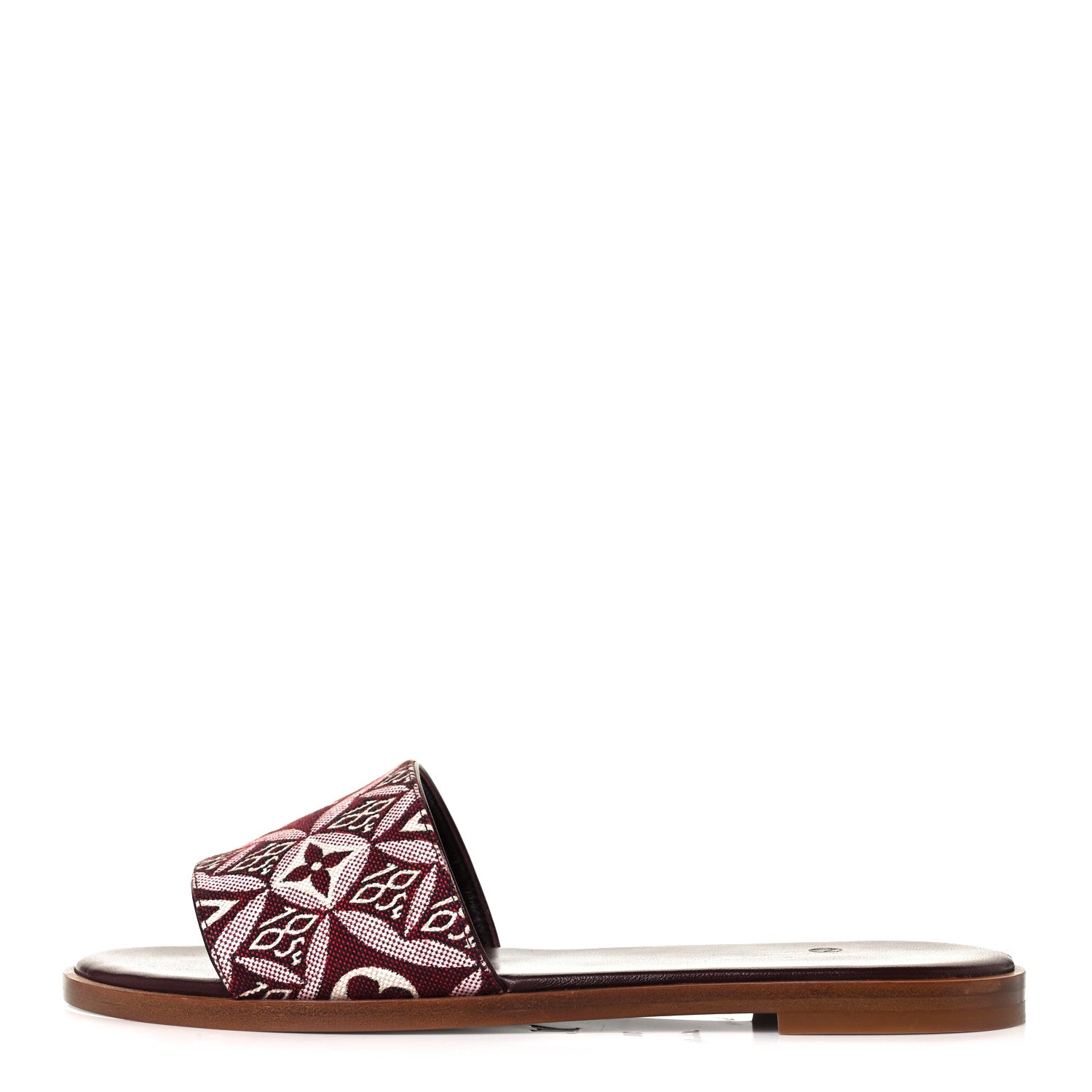 Louis Vuitton Jacquard Since 1854 Lock It Flat Mule 36 Bordeaux 1 of 8
