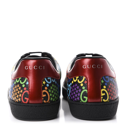 Gucci GG Supreme Monogram Psychedelic Mens Ace Sneakers 9 Black Multicolor 5 of 10