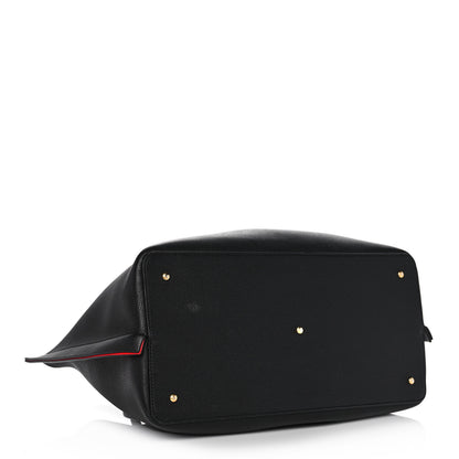 Valentino Garavani Grainy Calfskin Medium VLogo Escape Shopper Black 5 of 11