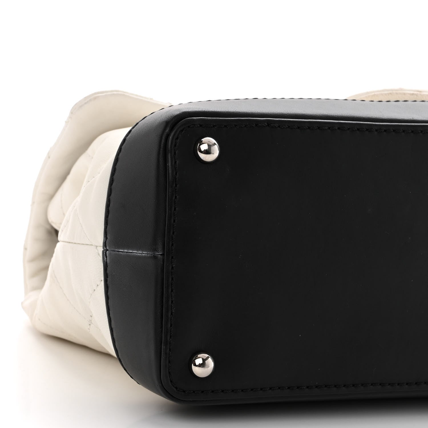 Chanel Calfskin Quilted VIP Flap White Black 9 of 16