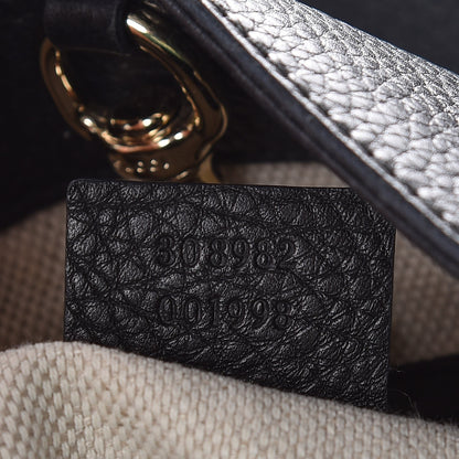Gucci Pebbled Calfskin Medium Soho Chain Shoulder Bag Black 7 of 7
