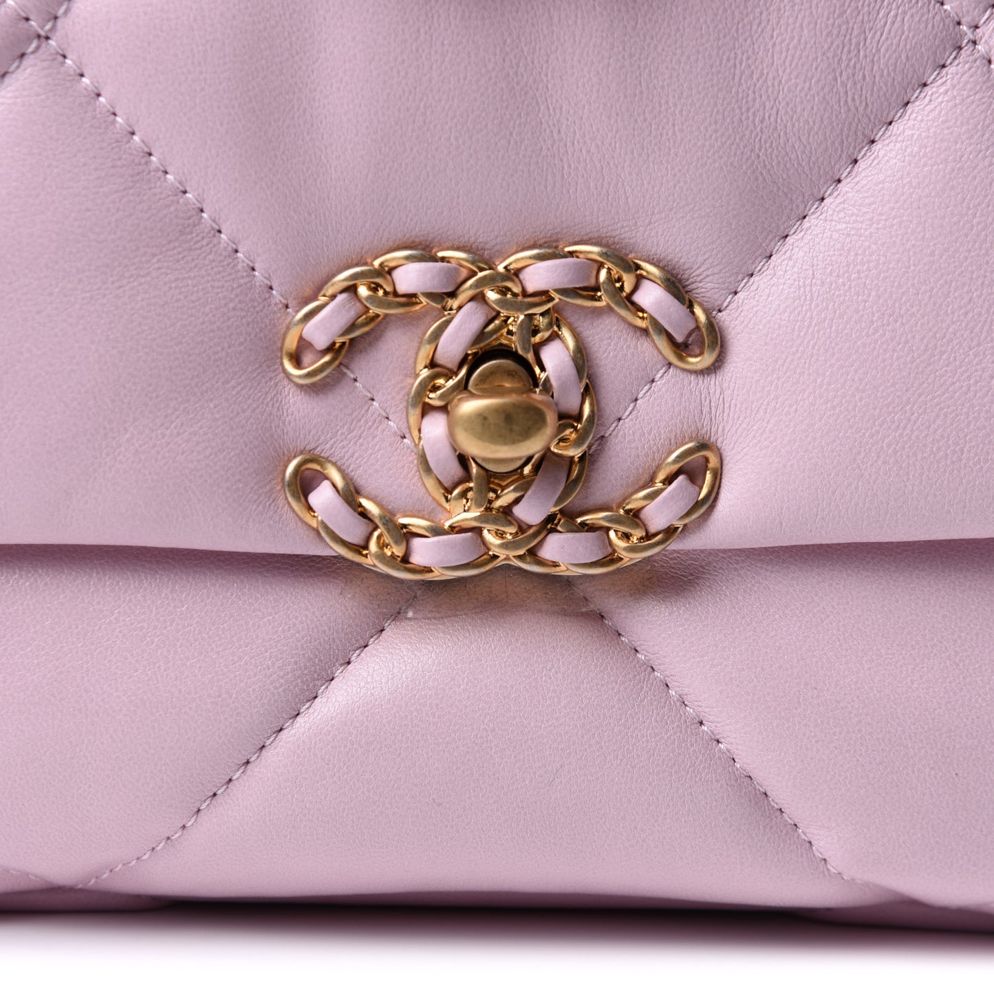 Lambskin Quilted Medium Chanel 19 Flap Light Pink