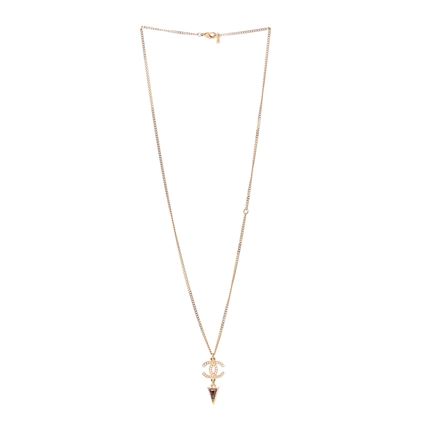 Enamel Chain CC Necklace Gold Multicolor