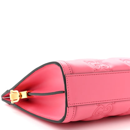 Gucci Calfskin GG Matelasse Small Slim Chain Shoulder Bag Rhodamine Pink Natural 7 of 12