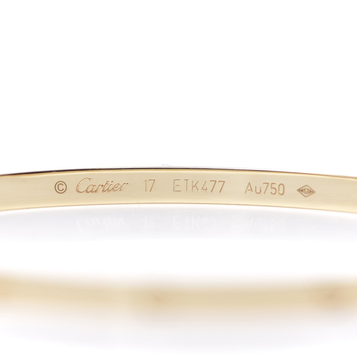 18K Yellow Gold Small LOVE Bracelet 17